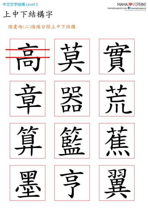 上角結構字|字形結構 [一]/上角結構 